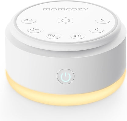 Momcozy Sound Machine for Baby | Portable White Noise Sound Machine for Sleep Rechargeable | 20 Sleep Sounds White Noise Machine with Nursery Night Light | Travel Sleep Sound Machine Battery Based