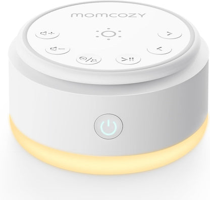 Momcozy Sound Machine for Baby | Portable White Noise Sound Machine for Sleep Rechargeable | 20 Sleep Sounds White Noise Machine with Nursery Night Light | Travel Sleep Sound Machine Battery Based