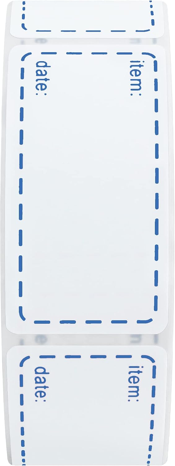 500pcs Freezer Labels Removable Storage Stickers 1x2 Inch Waterproof Oil-Resistant Refrigerator Kitchen Labels (Red)