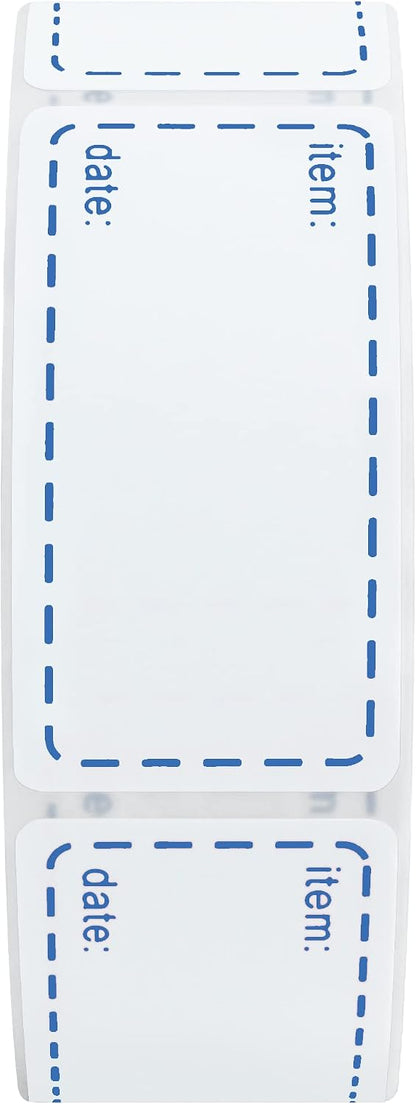 500pcs Freezer Labels Removable Storage Stickers 1x2 Inch Waterproof Oil-Resistant Refrigerator Kitchen Labels (Red)
