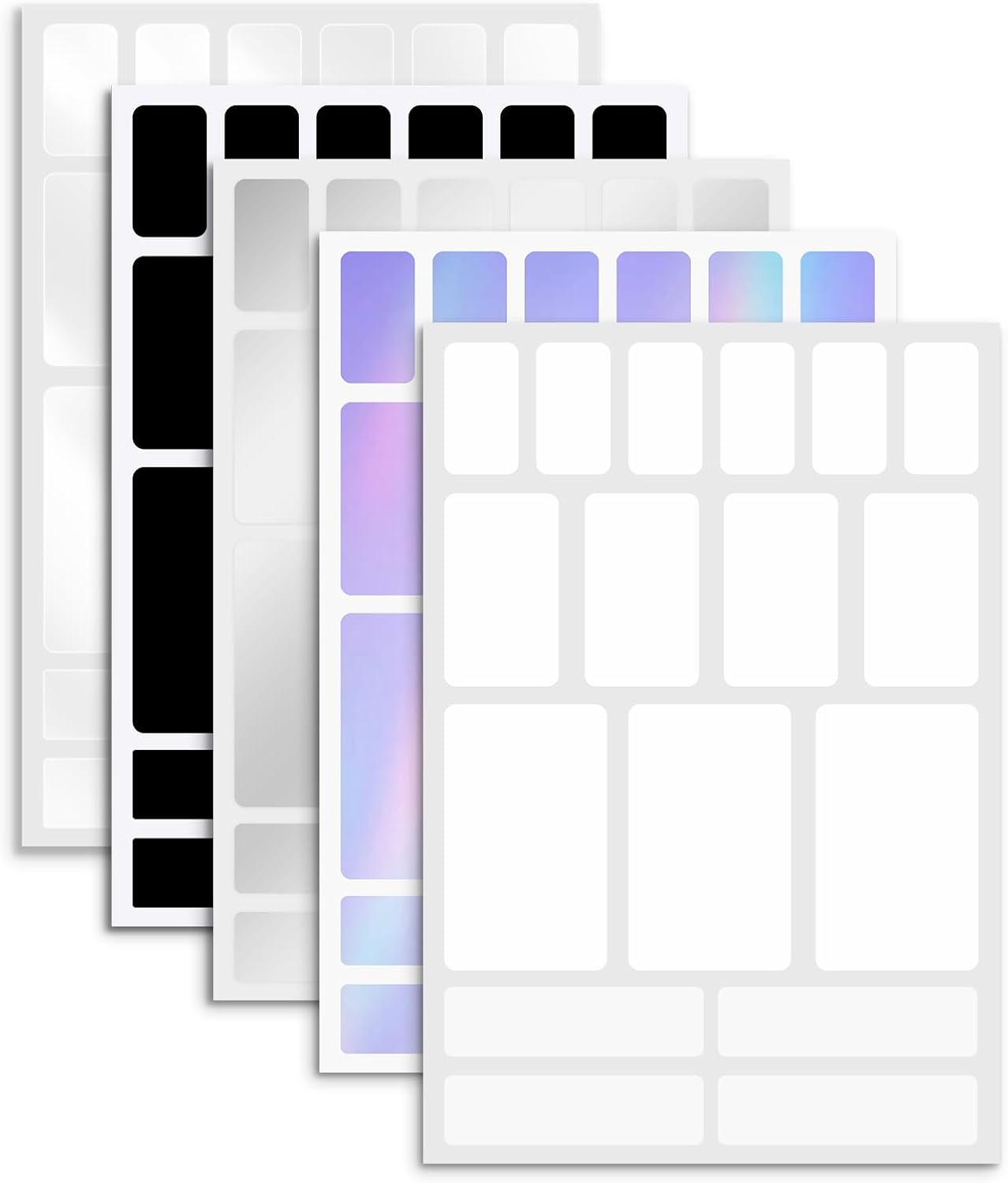 JIEHENG 170Pcs White Removable Labels for Jars with 2 Liquid Chalk Marker | Easy peel off,Self Adhesion Labels stickers for Storage Bins,Food Containers