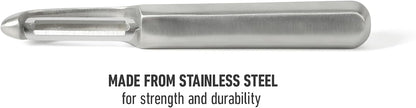 Calphalon Stainless Steel Vegetable Peeler with Swivel Blade, Ergonomic Non-Slip Grip Handle for Fruits & Vegetables, Kitchen Peeler for Smooth Peeling & Meal Prep