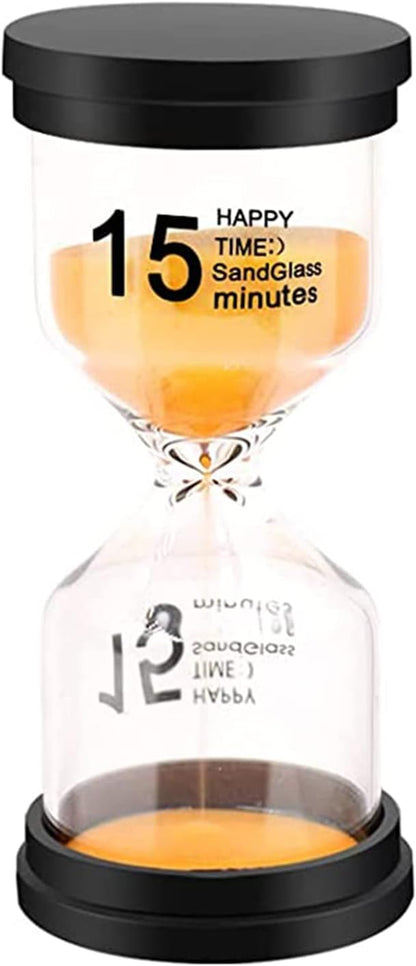 Sand Timer, Sand Timers Colorful 1/3/5/10/15/30 Minutes Sandglass Timer with Protective Cover for Classroom Home Office Cooking (Pack of 6) Multicolor