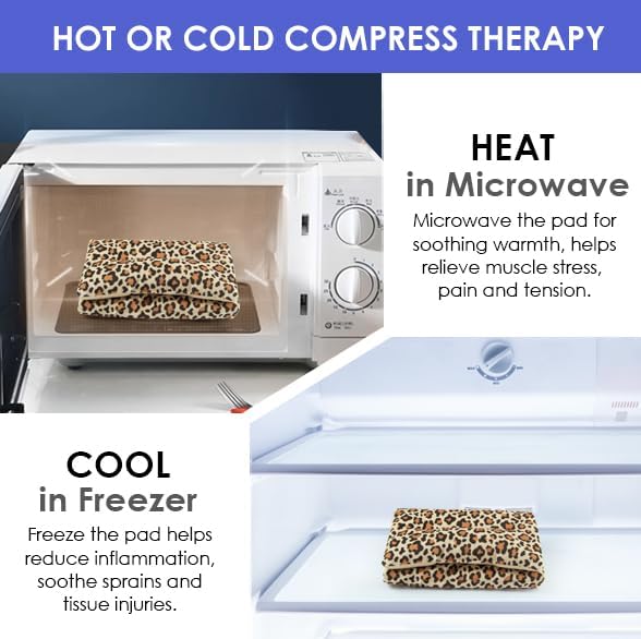 Microwave Heating Pad for Pain Relief, 8 x 18 Grey