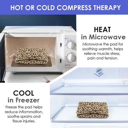 Microwave Heating Pad for Pain Relief, 8 x 18 Grey