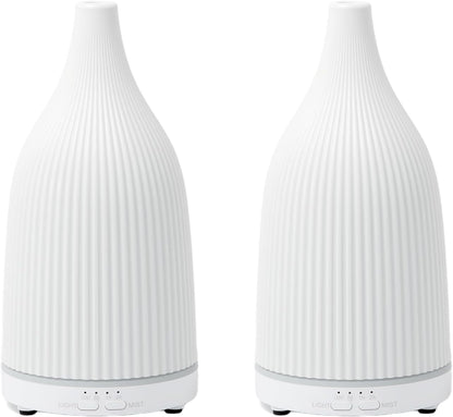 TTJ 70ml Essential Oil Diffuser, Ultrasonic Aromatherapy Diffuser with DC 5V USB Power, Timer Function, Dimmable LED Night Light, Quiet Cool Mist Humidifier for Home Office Bedroom Yoga Spa,One White