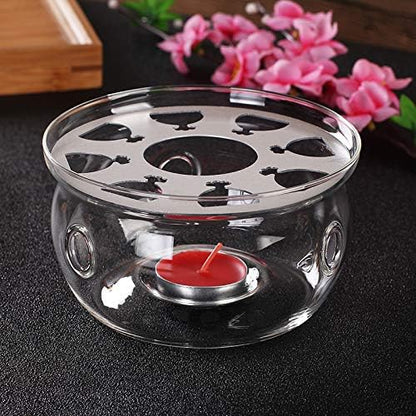 Jusalpha High Heat Resistant & Lead-Free Glass Teapot Warmer (Glass Warmer 002)