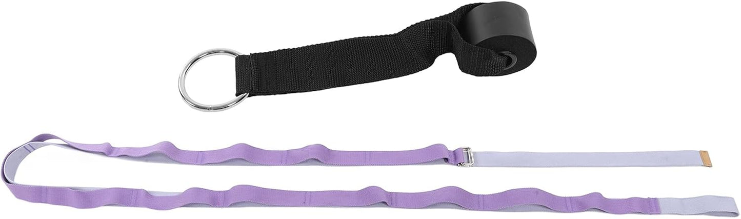 Yoga Stretching Strap, Fitness Stretch Belt with Fixed Door Anchor Loop, 10.2 ft 600D Oxford Cloth Leg Stretcher for Yoga, Gymnastics, Dance, Physical Therapy