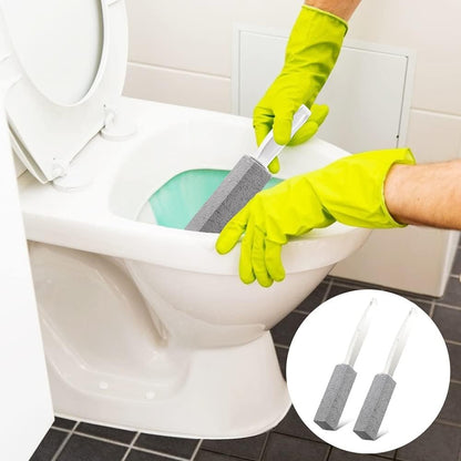 Kadden 2 Pack Pumice Stone Toilet Bowl Cleaner with Handle, Hard Water Ring Remover & Stain Scrubber for Bathroom, Pool, Sink and Tub, Ergonomic Heavy Duty Cleaning Tool