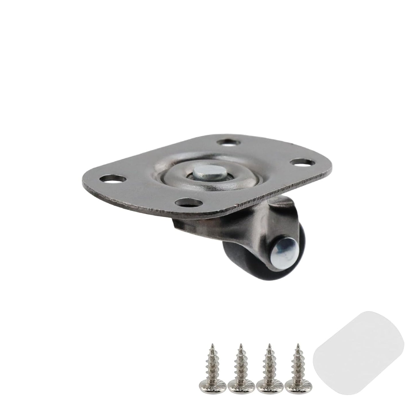 Semetall 4PCS Swivel Caster Wheels Square Cup Furniture Castors (Bronze) | 150kg Load Capacity, with Screws for Piano Feet, Sofa, Table, 1.02 Inch (26mm) Wheels