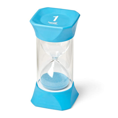 hand2mind Orange Jumbo Sand Timers, 5 Minute Sand Timer, Hourglass Sand Timer with Soft Rubber End Caps Offers Quiet Pausing, Classroom Sand Timers for Kids, Teeth Brushing and Game Timer (Set of 1)