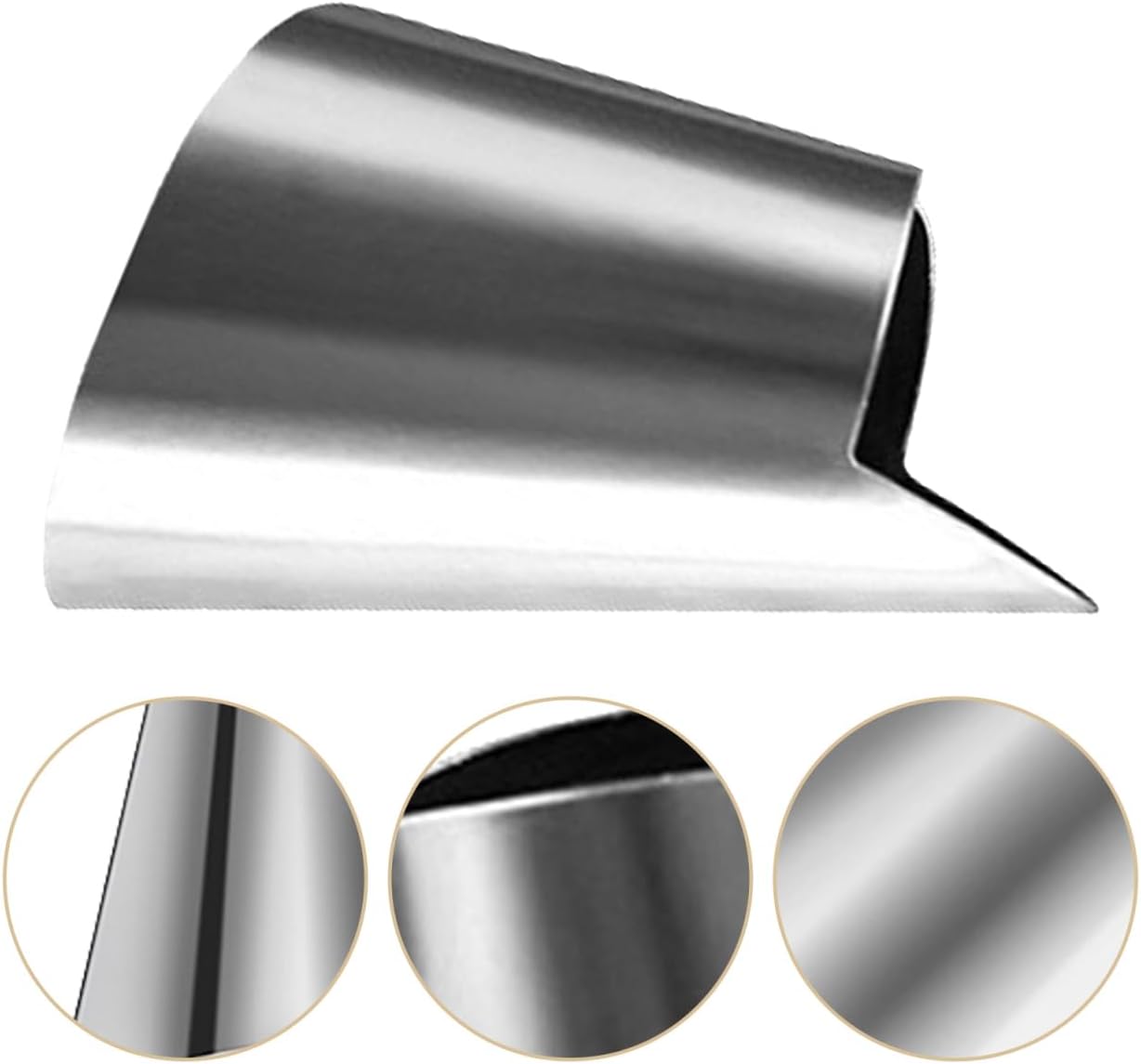 Zerodeko 20Pcs Stainless Steel Finger Guards for Vegetable Cutting and Peeling Nail Protectors for Safe Slicing Shredding Shelling and Kitchen Food Preparation