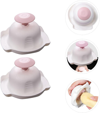 Homoyoyo 2pcs Pink Plastic Finger Guards for Vegetable Grater Hand Protection, Anti-Cut Kitchen Hand Guards for Shredding and Slicing Vegetables Safety