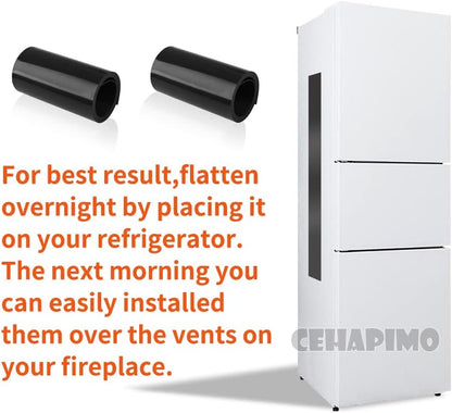 Fireplace Magnetic Vent Covers(36" L x 6" W)-Magnetic Fireplace Draft Stopper