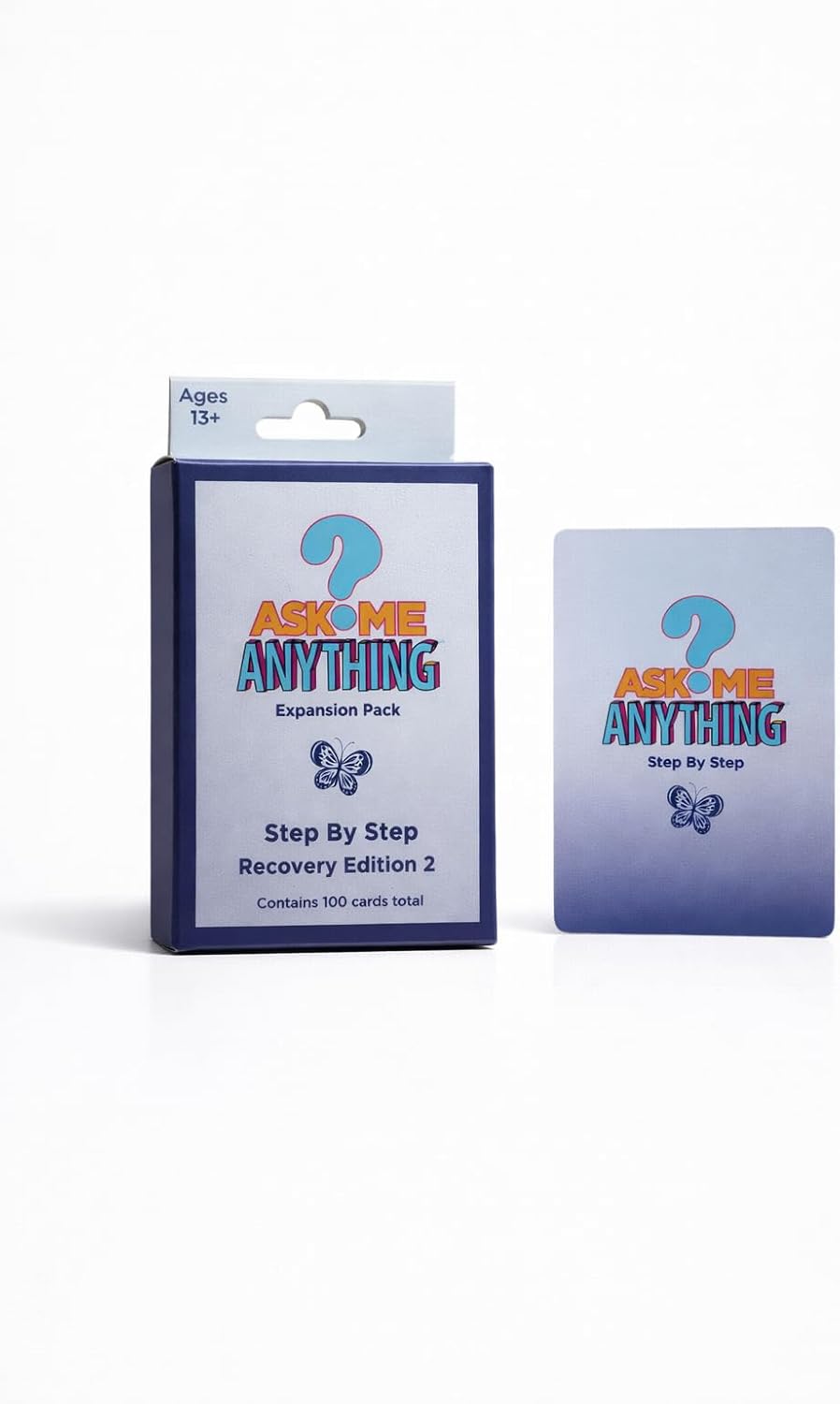 ASKMEANYTHING Recovery Pack Card Game - 100 Cards for Self-Improvement, Coping Skills, and Group Therapy