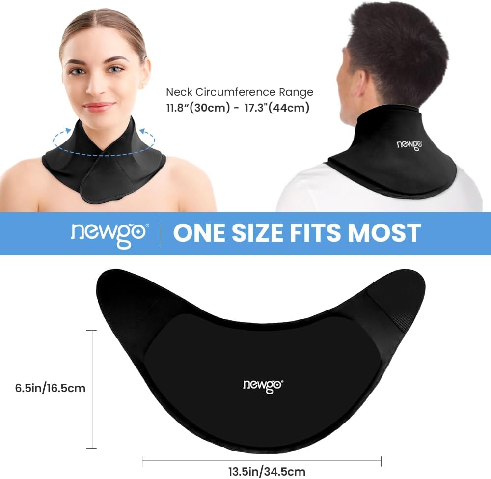NEWGO Neck Ice Pack Wrap Gel, Ice Packs for Neck Reusable, Hot and Cold Compress, Relief of Pain, Swelling, Office Pressure and Surgery Recovery