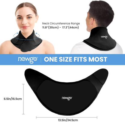 NEWGO Neck Ice Pack Wrap Gel, Ice Packs for Neck Reusable, Hot and Cold Compress, Relief of Pain, Swelling, Office Pressure and Surgery Recovery