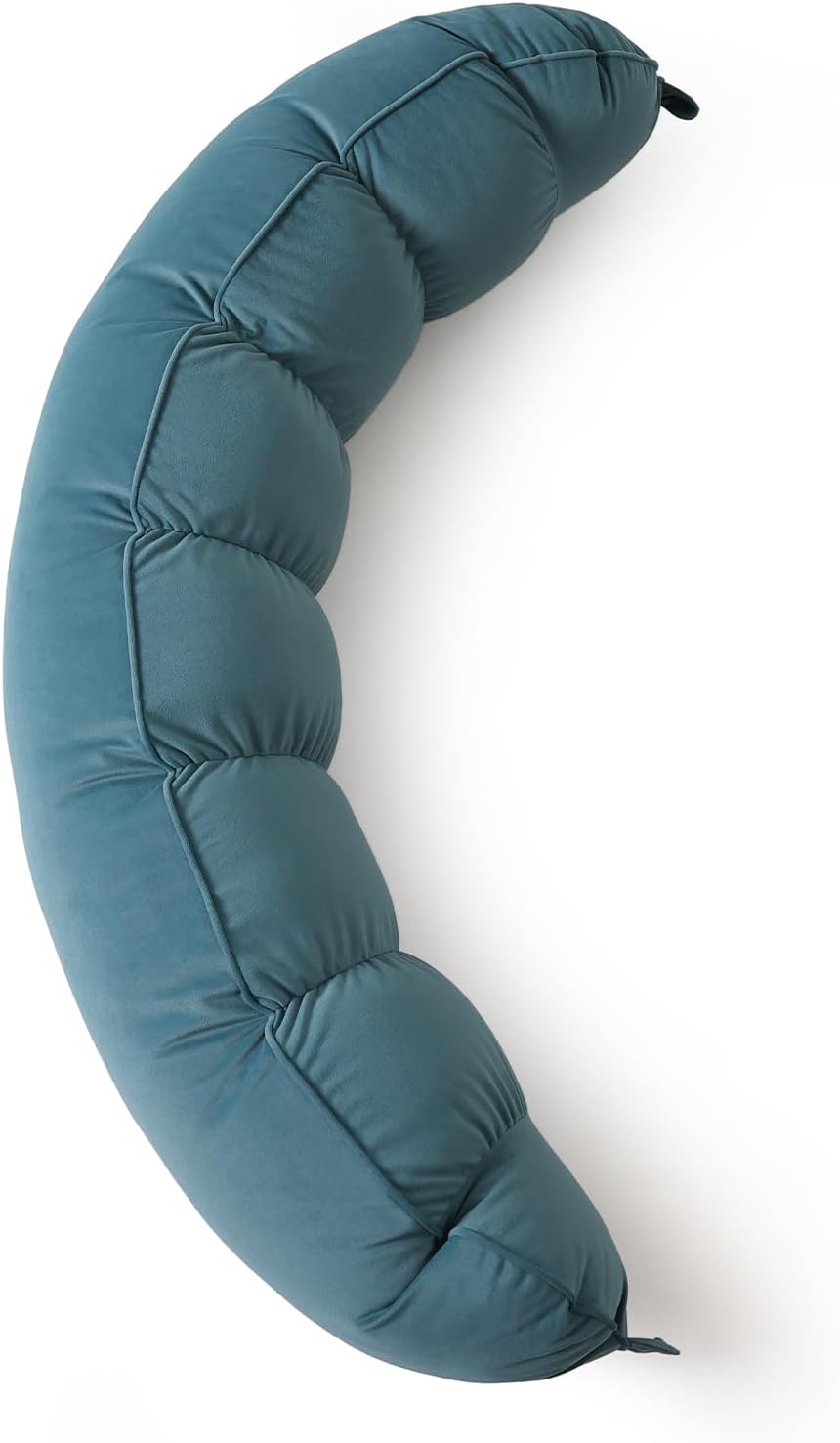 Peallow(Pat. Pend) – Long Round Body Pillow for Adults, Bolster Pillow for Sleeping, Soft and Supportive Pillow for Sleeping & Lumbar Support (Green-White, 29.5")