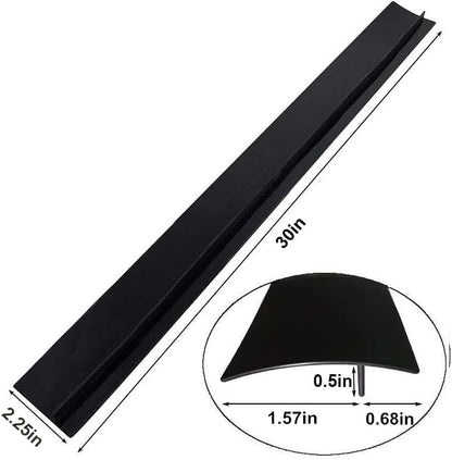 FLSEPAMB Silicone Stove Gap Covers, 2 Pack Heat Resistant Oven Gap Filler Seals Gaps with Anti-Slip Mirror Base, Stain Resistant Stove Counter Gap Cover Silicone Strips Between Stovetop and Counter