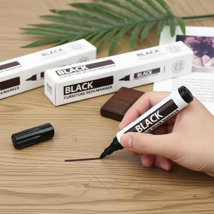 Wood Furniture Repair Pen Fix Scratches Floor Cabinet Table Door(WALNUT) | Restore floors! Top wood stain pen & furniture scratch repair markers. Ideal wood markers for scratches on doors & tables.