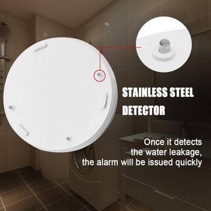 WER 90dB High-Sensitivity Water Leak Alarm, Liquid Overflow Detector Sensor | Battery-Powered Water Sensor for Kitchen, Bathroom, Basement, Laundry Room, Prevent Home Water Damage (Without Battery 2PC)