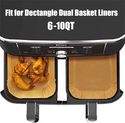 7.5 Inch Air Fryer Parchment Paper Liners Square,150 Pcs Non-stick &Oil-proof Air Fryer Liners Disposable for 2-5 QT Frying,Baking,Roast