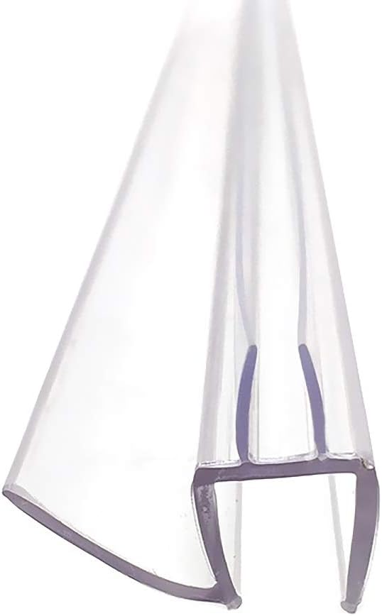 Frameless Glass Shower Door Sweep for 3/8" Glass, Bottom Seal with Drip Rail, 27.5" Long