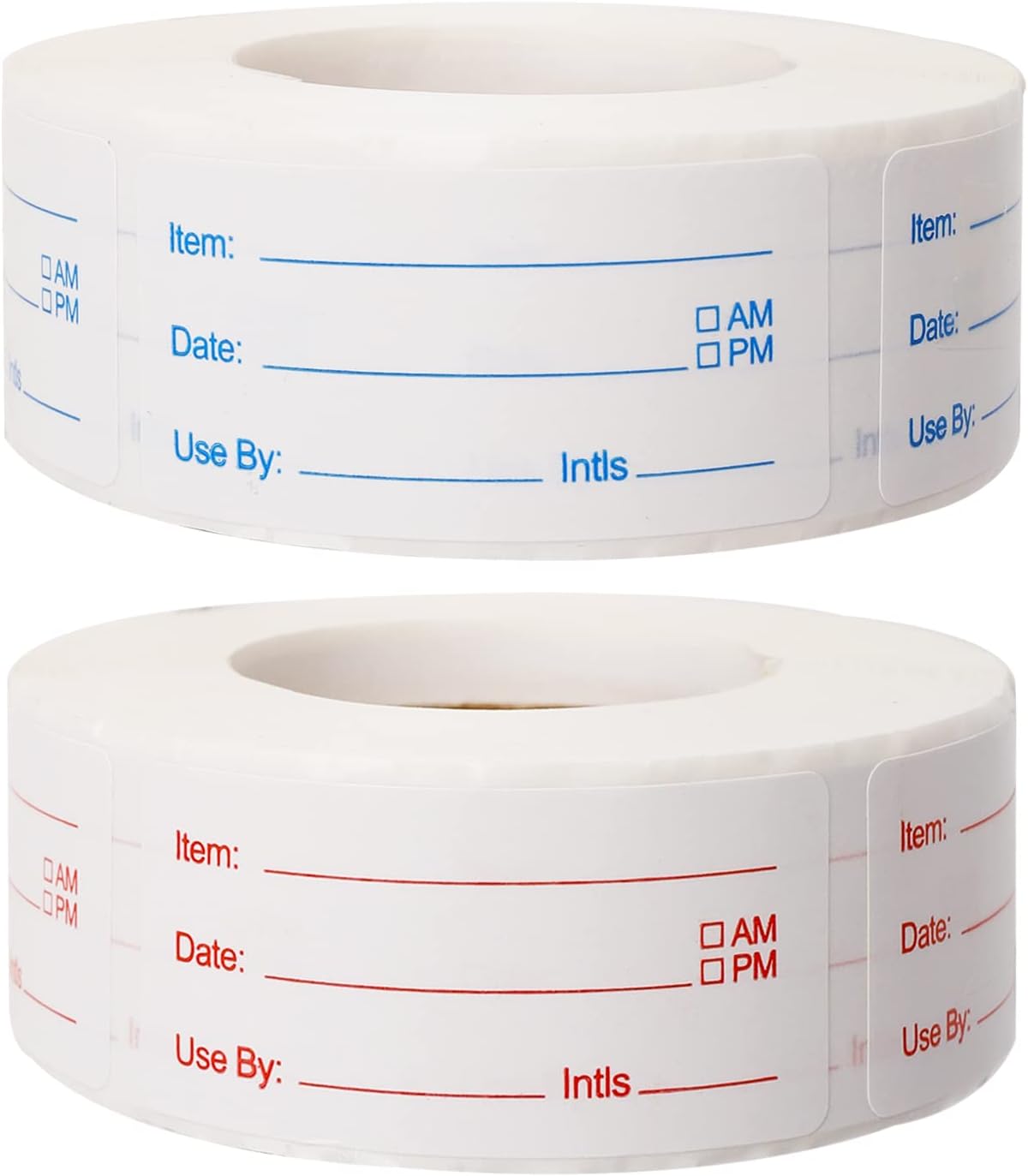 2 Rolls 1000 Pieces Removable Food Labels, 1 x 2 Inch | Date Stickers for Freezer, Refrigerator Food Containers - Easy to Write