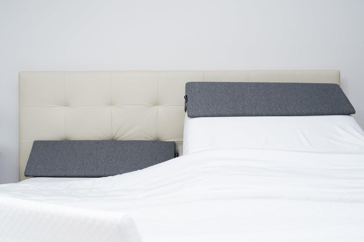 XetraDesign Bed Wedge Pillow for Headboard Gap Up to 7", Triangle Gap Filler for Bed, Mattress Wedge Gap Filler, Headboard Space Filler, Corner Pillow, White Queen 60"