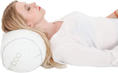 Kingnex Cylinder Bolster Roll Pillow for Sleeping on Back or Side 18x6