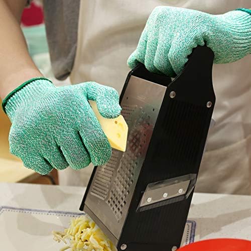 Evridwear Cut Resistant Gloves Food Grade Level 5 Kitchen Safety Protection (Medium, Pink)