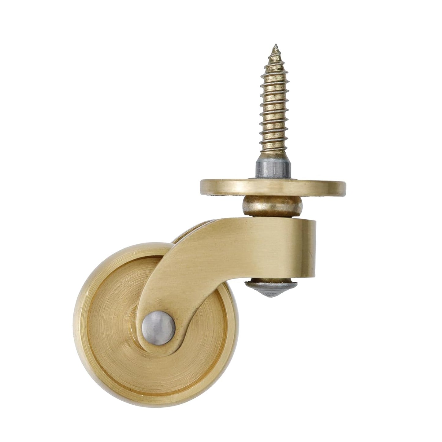 Semetall 4PCS Swivel Caster Wheels Square Cup Furniture Castors (Bronze) | 150kg Load Capacity, with Screws for Piano Feet, Sofa, Table, 1.02 Inch (26mm) Wheels