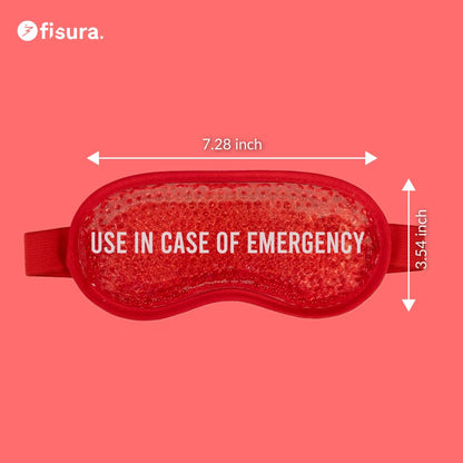 Fisura - Black Cooling Gel Eye Mask for Migraine Relief – Reusable Cold Eye Mask for Puffy Eyes & Dark Circles, Hot & Cold Therapy for Headache & Sinus Pain with Storage Pouch, 7.28 x 3.54 in