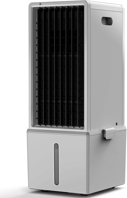 Portable Air Conditioners 4 Modes&3 Speeds,4 Ice Packs, Waterless Alert System, 12H Timer, Remote,1 Gal Detachable Water Tank, 70°Oscillation Windowless Evaporative Air Cooler for Room Office