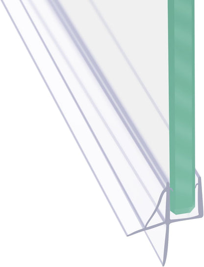 Frameless Shower Door Bottom Seal Shower Sweep with Drip Rail for 1/4" Glass,36" Long, Vinyl, Clear | Vinyl, Clear,Shower Door Bottom Sweep