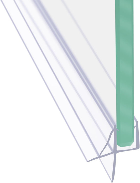 Frameless Shower Door Bottom Seal Shower Sweep with Drip Rail for 1/4" Glass,36" Long, Vinyl, Clear | Vinyl, Clear,Shower Door Bottom Sweep