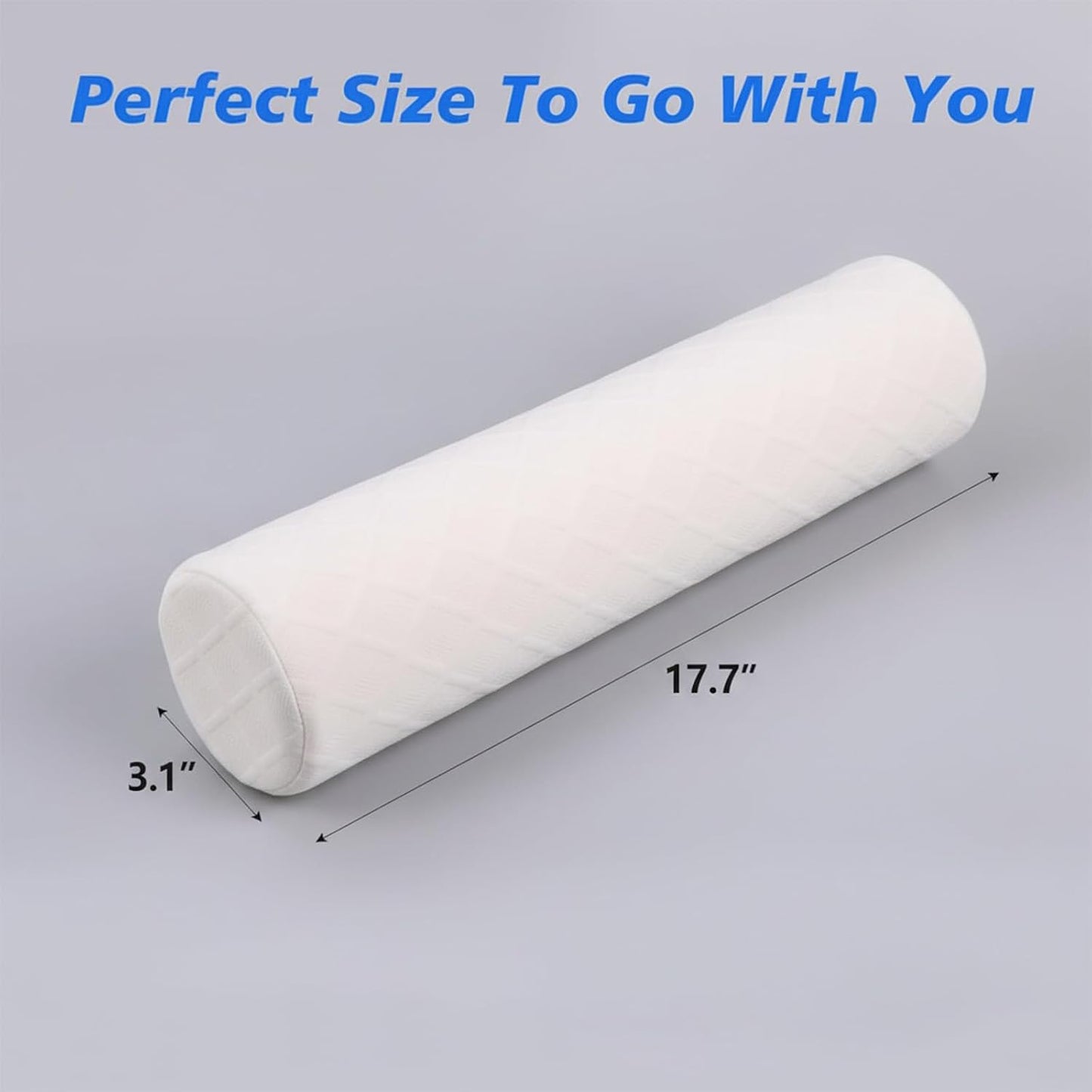 3.1" Small Neck Roll Memory Foam Pillow Cylinder,Detachable Cover | Neck Support Pillows for Sleeping,Comfortable Breathable,Round Bolster Pillow for Bed,Back ,Lumbar Leg and Yoga Pain Relief