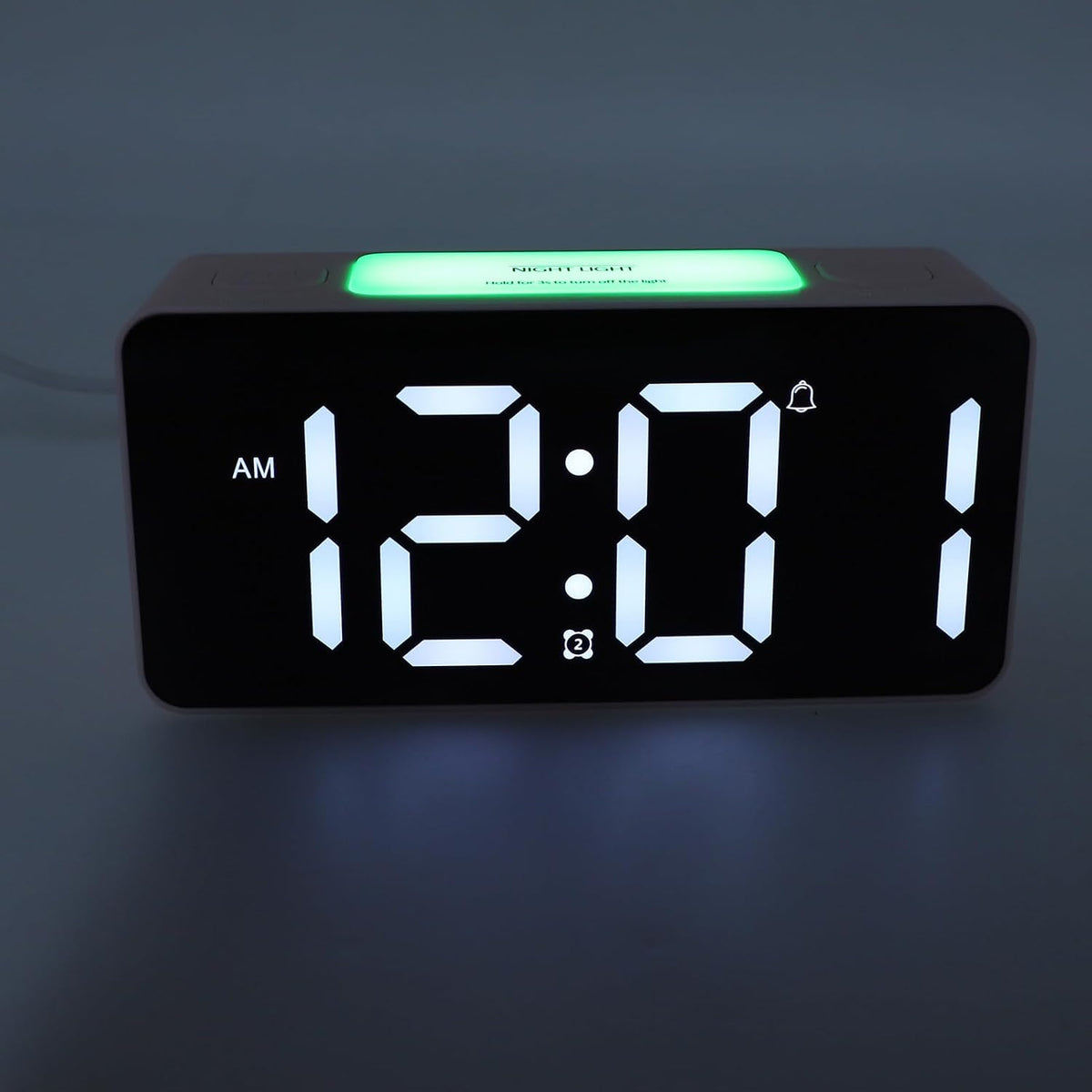 Yinhing Extra Loud Alarm Clock with Bed Shaker, Large LED Display Vibrating Alarm Clock for Heavy Sleepers, with 15 Color Modes 5 Volume Levels 3 Brightness Levels