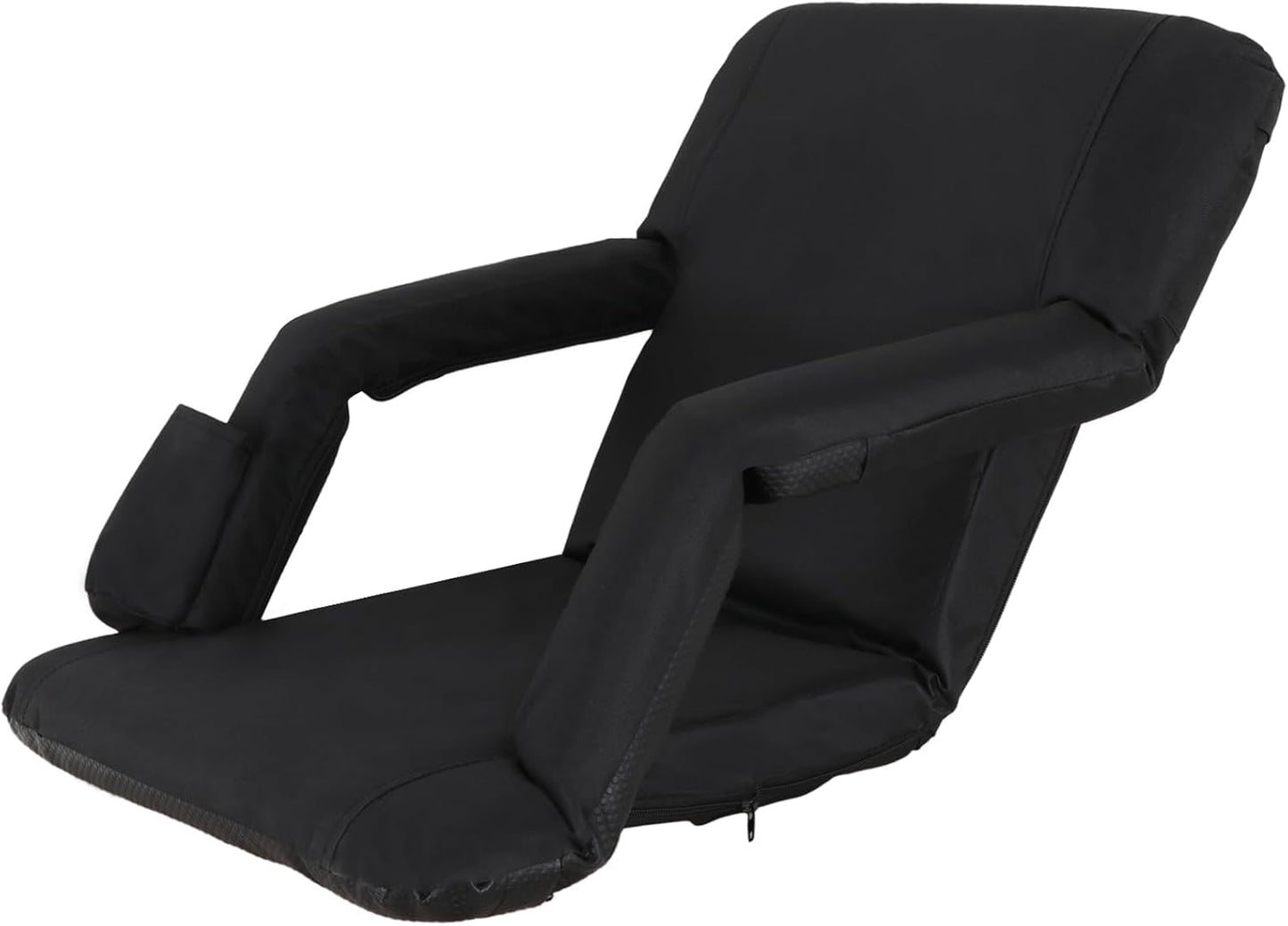LEMY 20.5"/ 25" Wide Adjustable Stadium Seat for Bleachers Portable Water Resistant Stadium Chair with Back/Arms/Cushion for Outdoor or Indoor