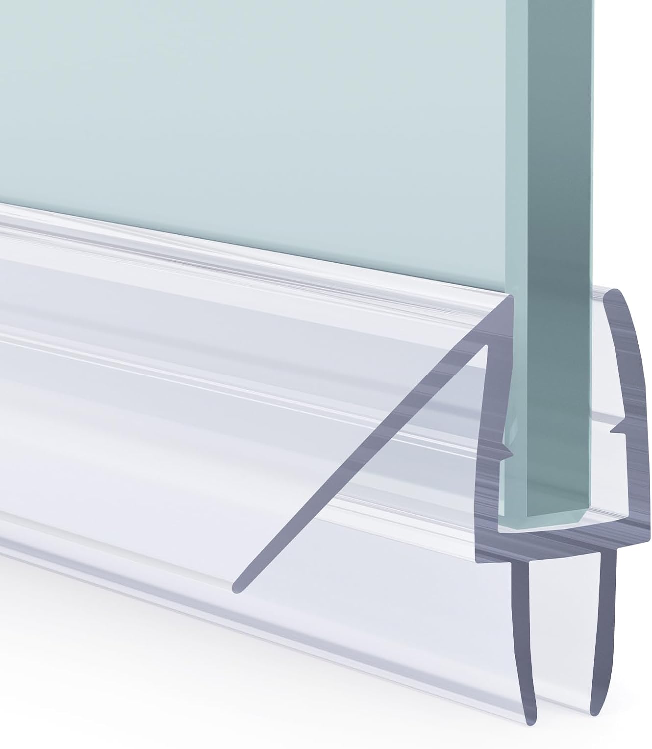 AmazerBath 3-Pack 15.75" Shower Door Bottom Seal for 3/8"(10mm) Glass - 3 Section Segmented Shower Installation Kit Frameless Glass Door Seal Strip