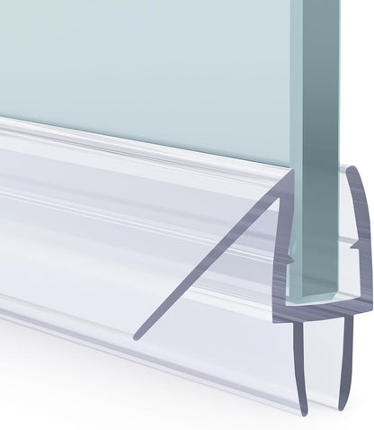 AmazerBath 3-Pack 15.75" Shower Door Bottom Seal for 3/8"(10mm) Glass - 3 Section Segmented Shower Installation Kit Frameless Glass Door Seal Strip