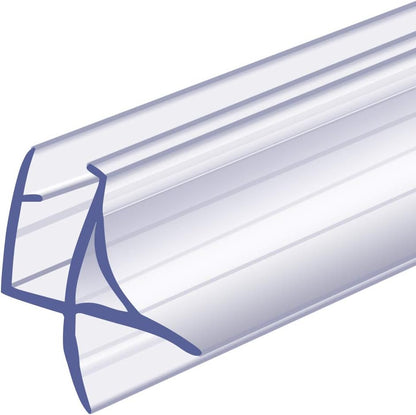 Glass Door Bottom Seal, Cutable Waterproof Strip for 3/8" Glass, 27.5" Length, Shower Door Sweep Stop Shower Leaks