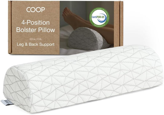 Coop Home Goods Leg Support & Knee Pillow for Side Sleeper, Adjustable Soft Orthopedic Leg Pillow for Sleeping, Pregnancy, Sciatica, Back, Hip and Joint Support with Washable Cover