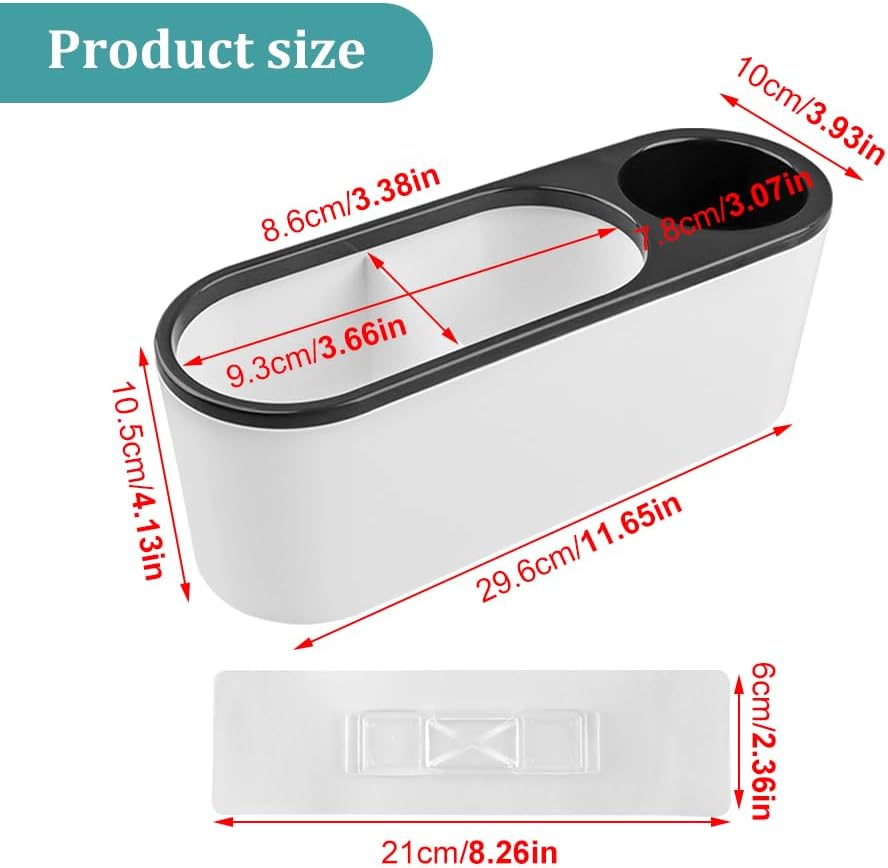 Hair Dryer Holder, Hair Tool Organizer Cabinet Door, Strong Self Adhesive Blow Dryer Bathroom Hanger, for Storage Straightener Curling Iron Hot Styling Tools Flat Iron