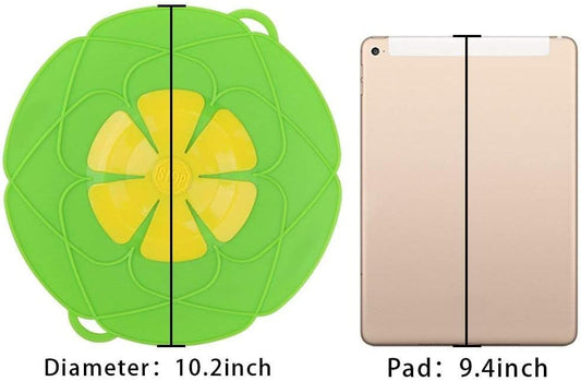 2 Pack Silicone Spill Stopper Lid, 10.2" Boil Over Safeguard, Splatter Guard Cover for Pots Pans, Food Grade Silicone Multi-Function Kitchen Tool, BPA Free Microwave Dishwasher Safe