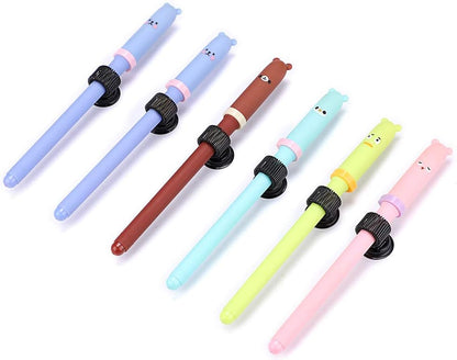 BTSKY 8 Pack Stainless Steel Pen Holder Clips - Magnetic Pen Clip Holder Fit Any Size Pens - Push pins for Refrigerator, Whiteboard, Erase Board, Bulletion Board, Map - Black
