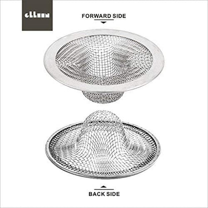 Sink Strainer,Drain Hair Catcher for Bathroom Bathtub Drains(2.75" / 1") | Bathroom Sink Drain Strainer,2PCS Drain Mesh Baskets for Laundry, Mop Pool, RV Sink