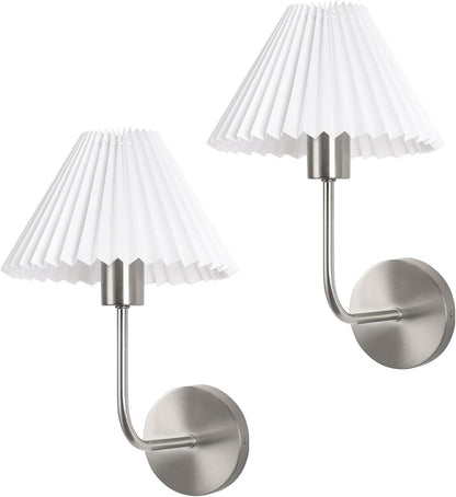 Rechargeable Battery Operated Wall Sconce Sets of 2, 15 Colors Wireless gooseneck Black Wall Lights Fixture with Dimmable Bulbs and Remote, Not Hardwired Wall Mounted Lamps for Bedroom Living Room