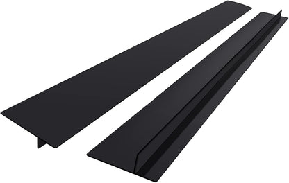 Silicone Stove Gap Covers Strips for Kitchen Stove Top Guard Easy Clean Heat Resistant Filler Counter Washer & Dryer Between 2 Pcs 21 Inch Black