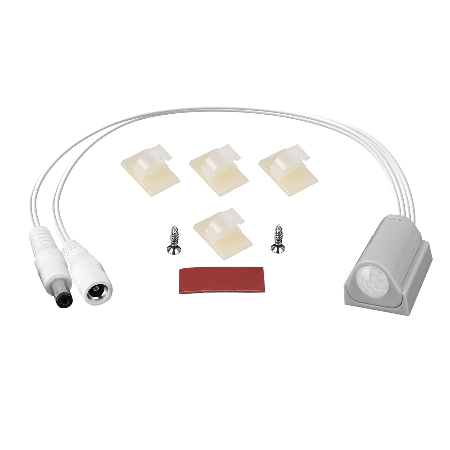 Litever PIR Motion Activated Sensor Switch Black with Light Sensor Function. DC6~24V 3A.DC 5.5x2.1mm Connectors. Perfect for DIY LED Lighting for Pantry Closet, In-Cabinet Gun Safe Cabinets, Bed light